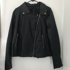 Women's Faux Leather Jacket Moto Jacket